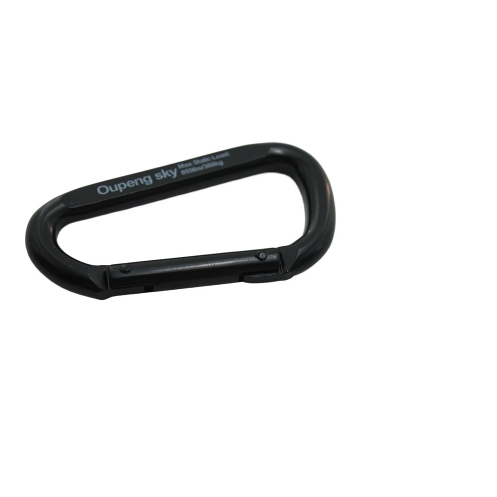 Oupeng sky 2 Pack Heavy Duty Carabiner Clips Black 855lb Static Load Capacity